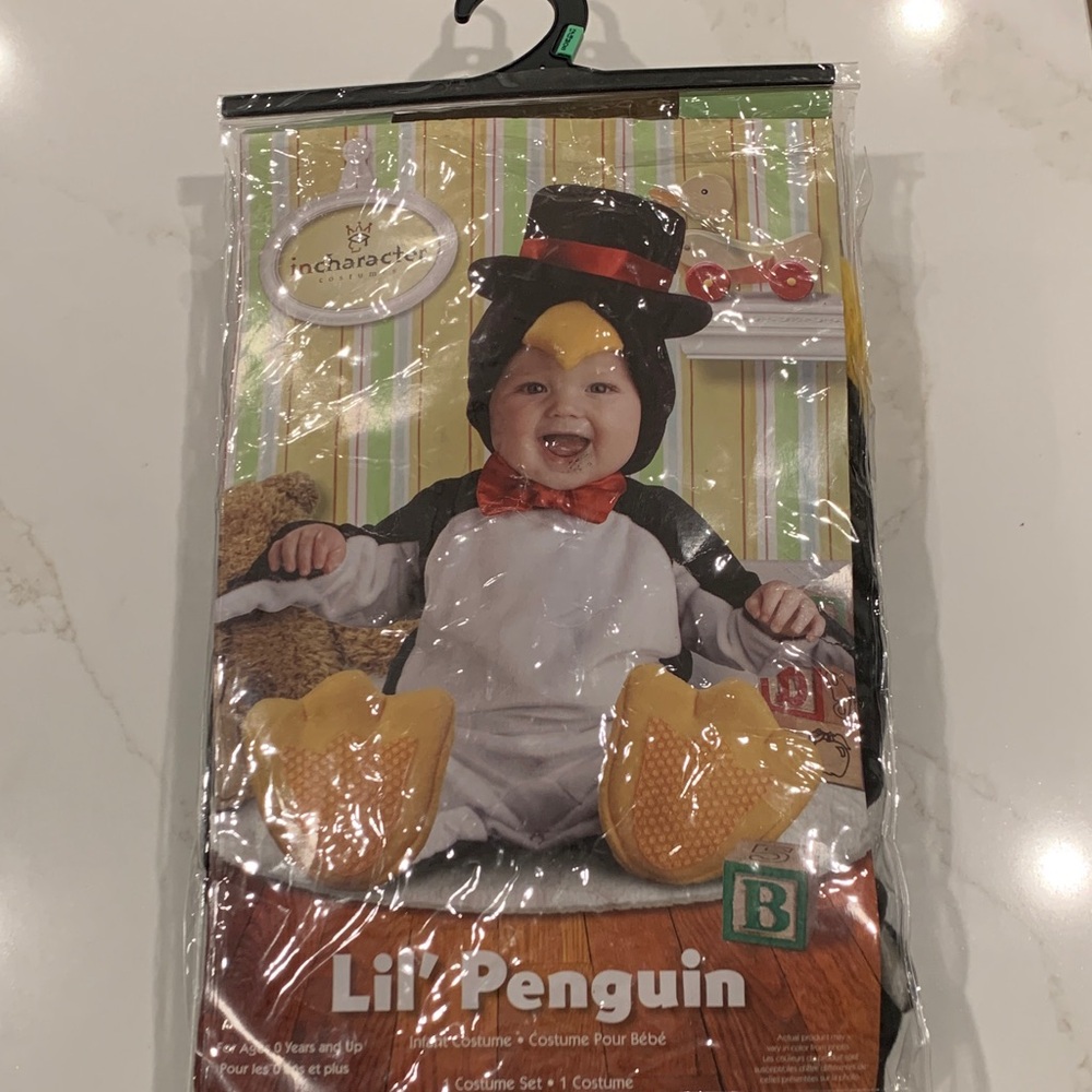 Lil' Penguin Baby Costume - Black, White & Yellow by InCharacter